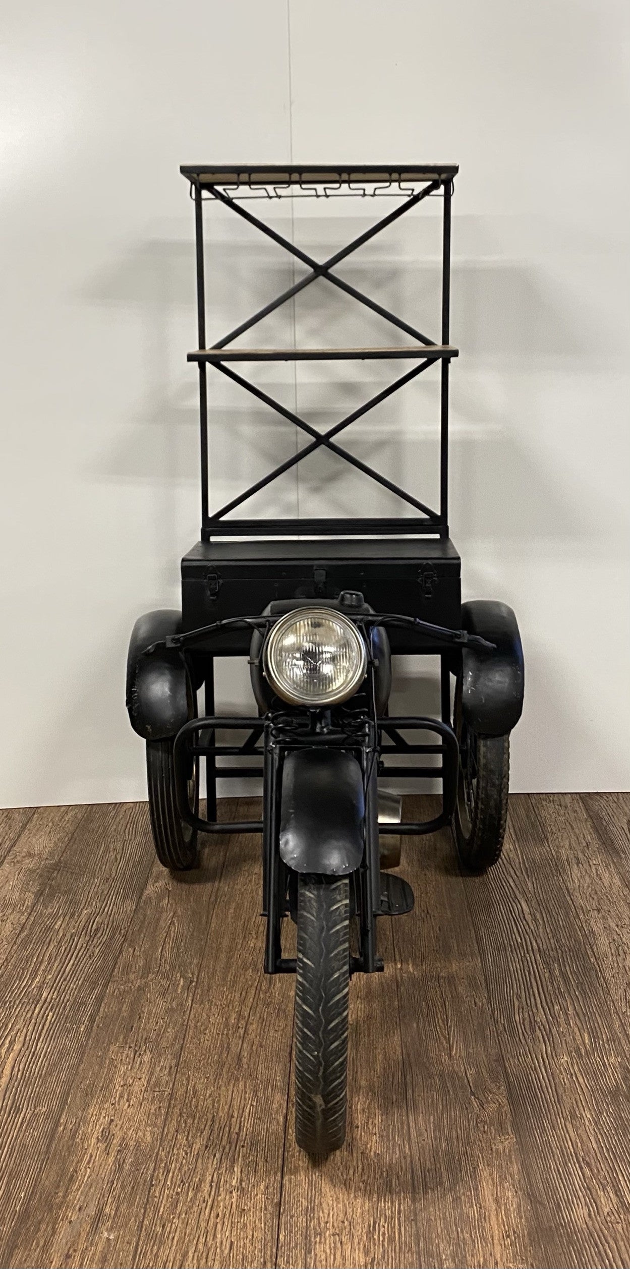 Black Tri Bike Bar By Homeroots | Bar Carts | Modishstore - 3