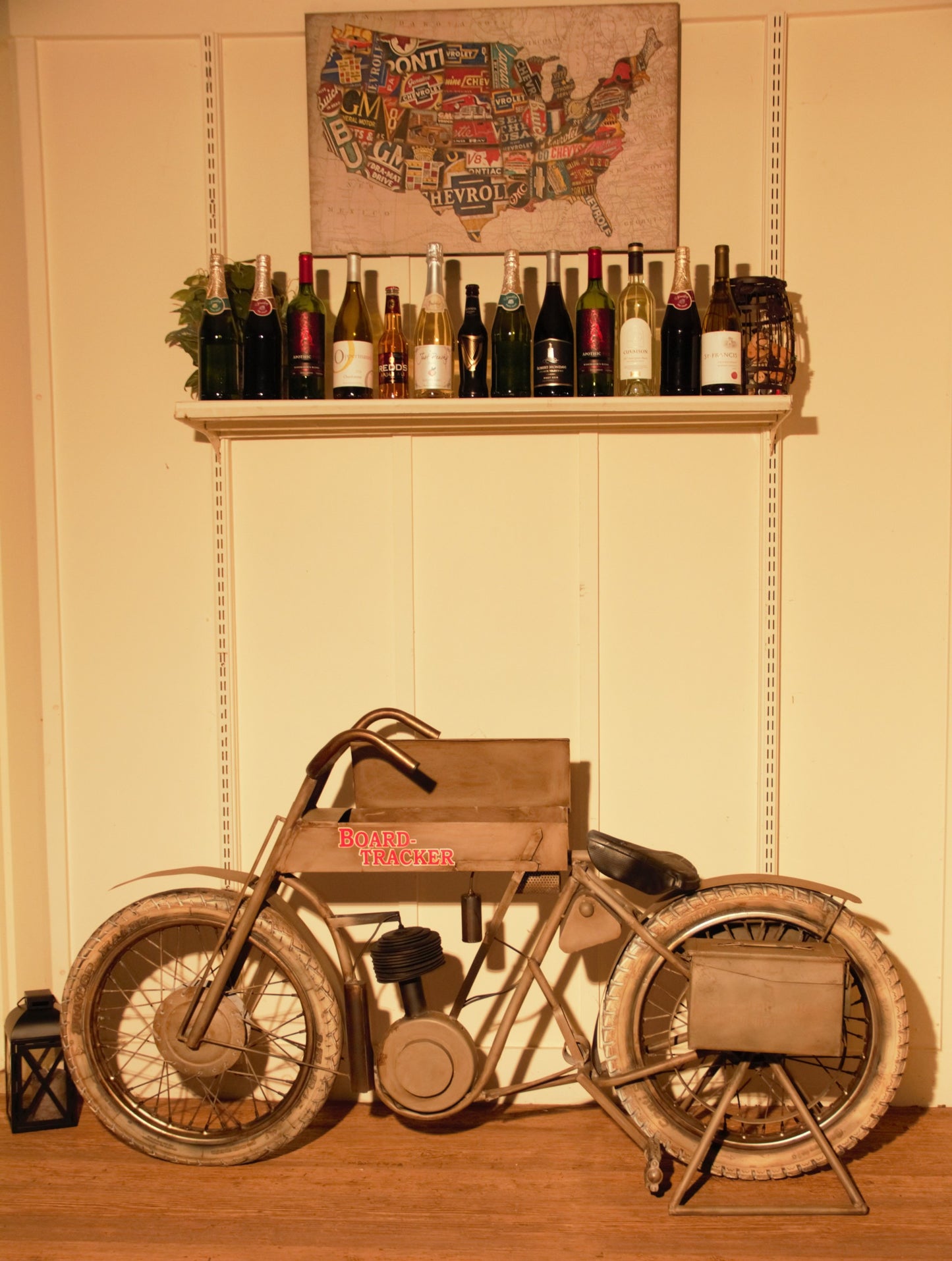 Black Tri Bike Bar By Homeroots | Bar Carts | Modishstore - 6