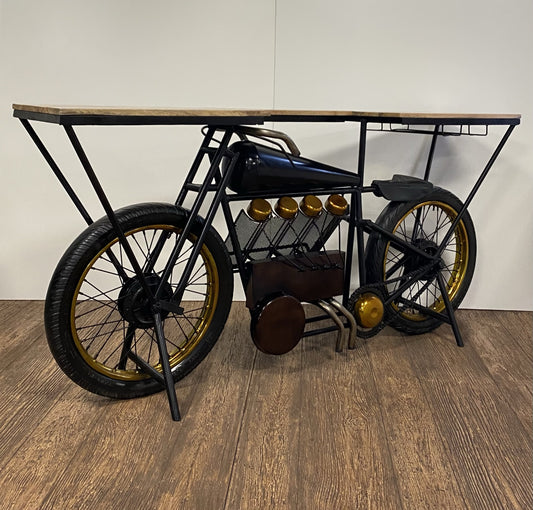 Black Motorcycle Wine Bar By Homeroots | Bar Carts | Modishstore