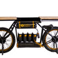Black And Gold Metal Mango Wood Bike Bar Counter By Homeroots | Bar Carts | Modishstore