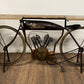 Brown Metal Mango Wood Iconic Vintage Cycle Table By Homeroots | Bar Carts | Modishstore - 2