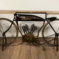 Brown Metal Mango Wood Iconic Vintage Cycle Table By Homeroots | Bar Carts | Modishstore
