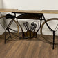 Brown Metal Mango Wood Iconic Vintage Cycle Table By Homeroots | Bar Carts | Modishstore - 6
