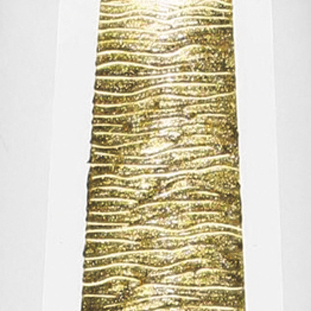 10.5 Mouth Blown Hand Decorated Standard Gold Vase By Homeroots | Vases | Modishstore - 4