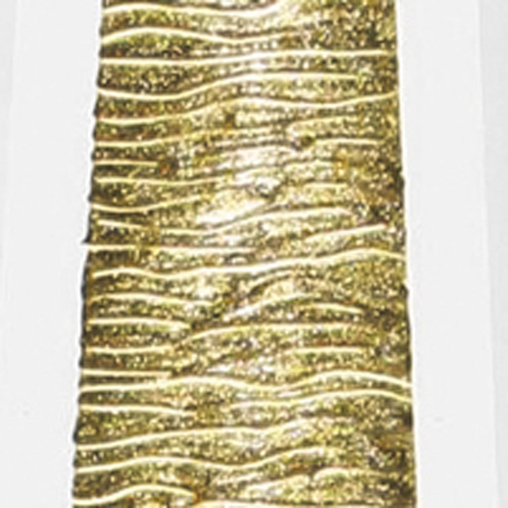 10.5 Mouth Blown Hand Decorated Standard Gold Vase By Homeroots | Vases | Modishstore - 5