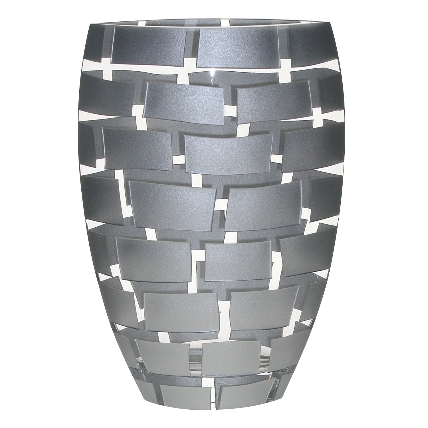 12 Mouth Blown Wall Design Silver Vase By Homeroots | Vases | Modishstore