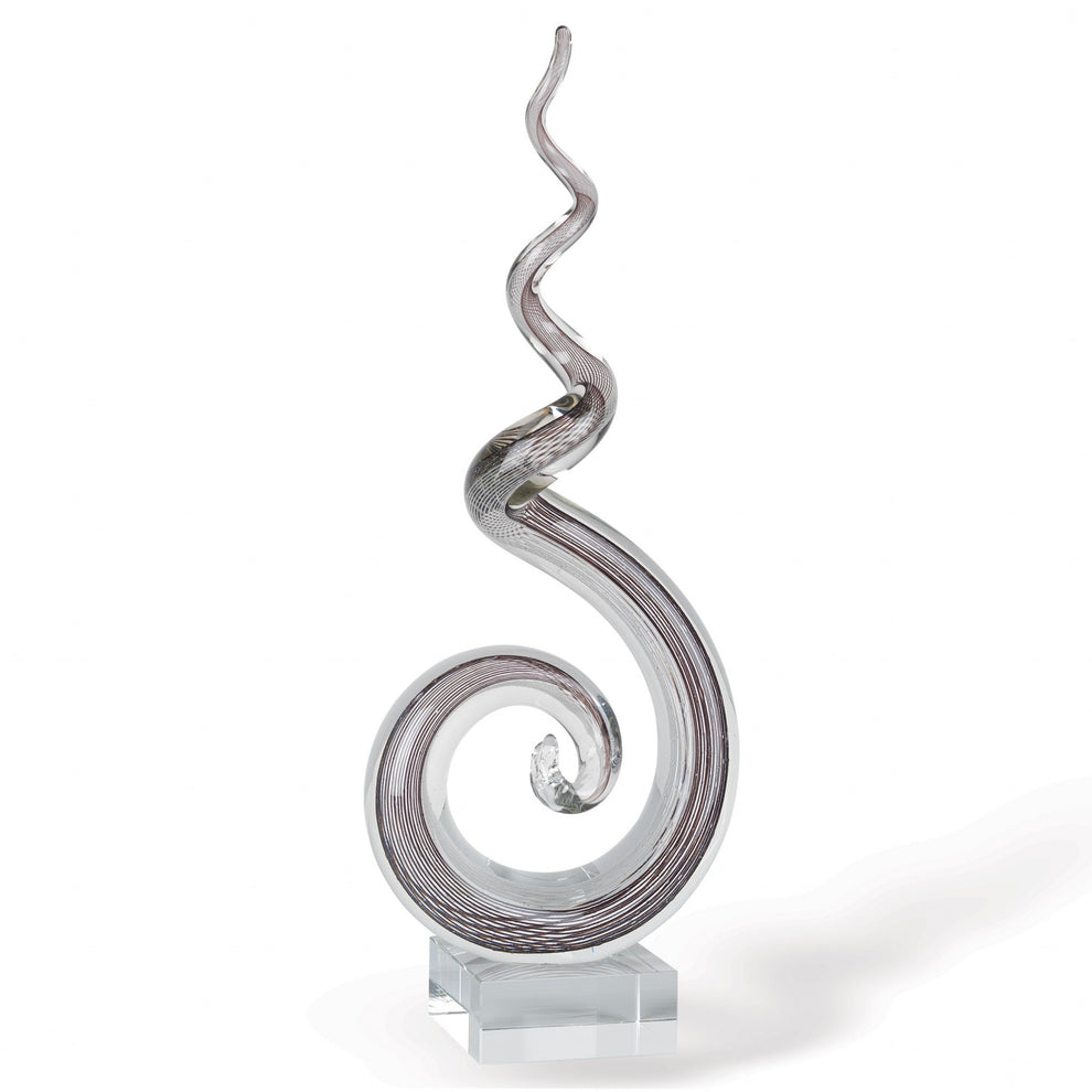 MultiColor Glass Corkscrew Centerpiece Tall By Homeroots | Sculptures | Modishstore - 3
