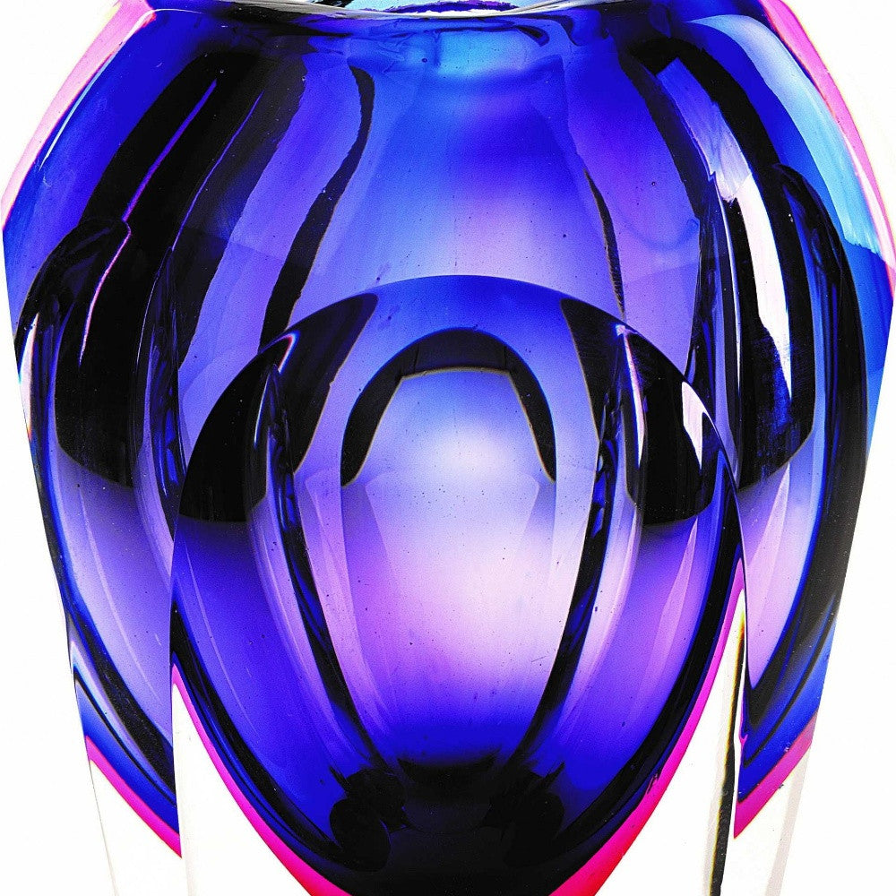 9 Purple Art Glass Vase By Homeroots | Vases | Modishstore - 4
