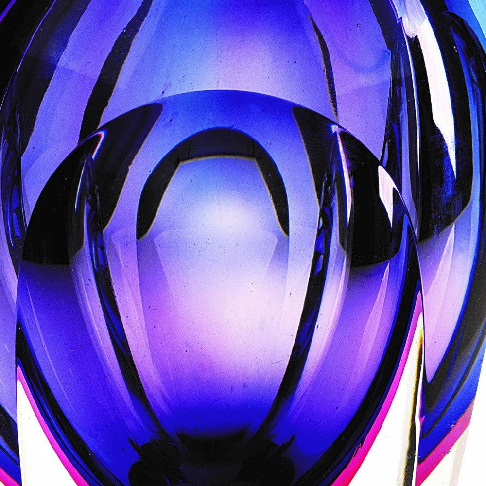 9 Purple Art Glass Vase By Homeroots | Vases | Modishstore - 5