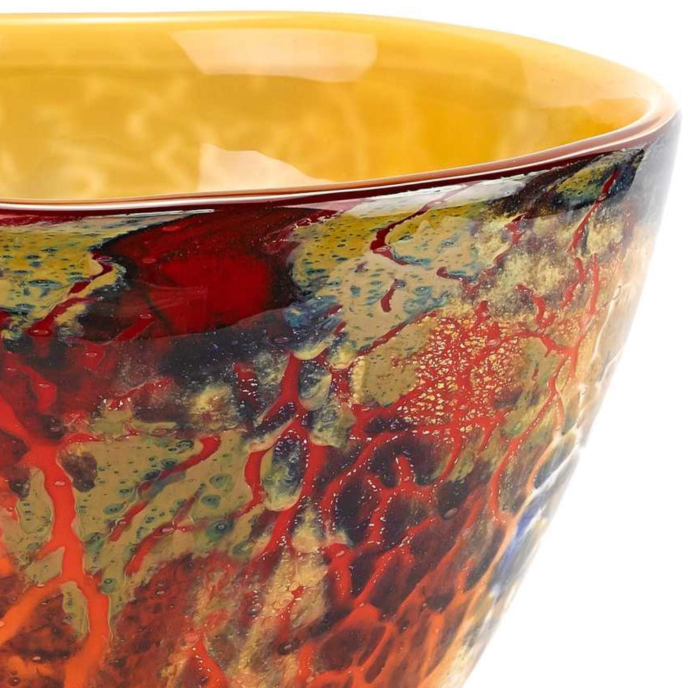 11 Mouth Blown Art Glass Centerpiece Or Punch Bowl By Homeroots | Decorative Bowls | Modishstore - 3