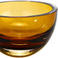 6 Mouth Blown European Made Lead Free Amber Crystal Bowl By Homeroots | Decorative Bowls | Modishstore - 2