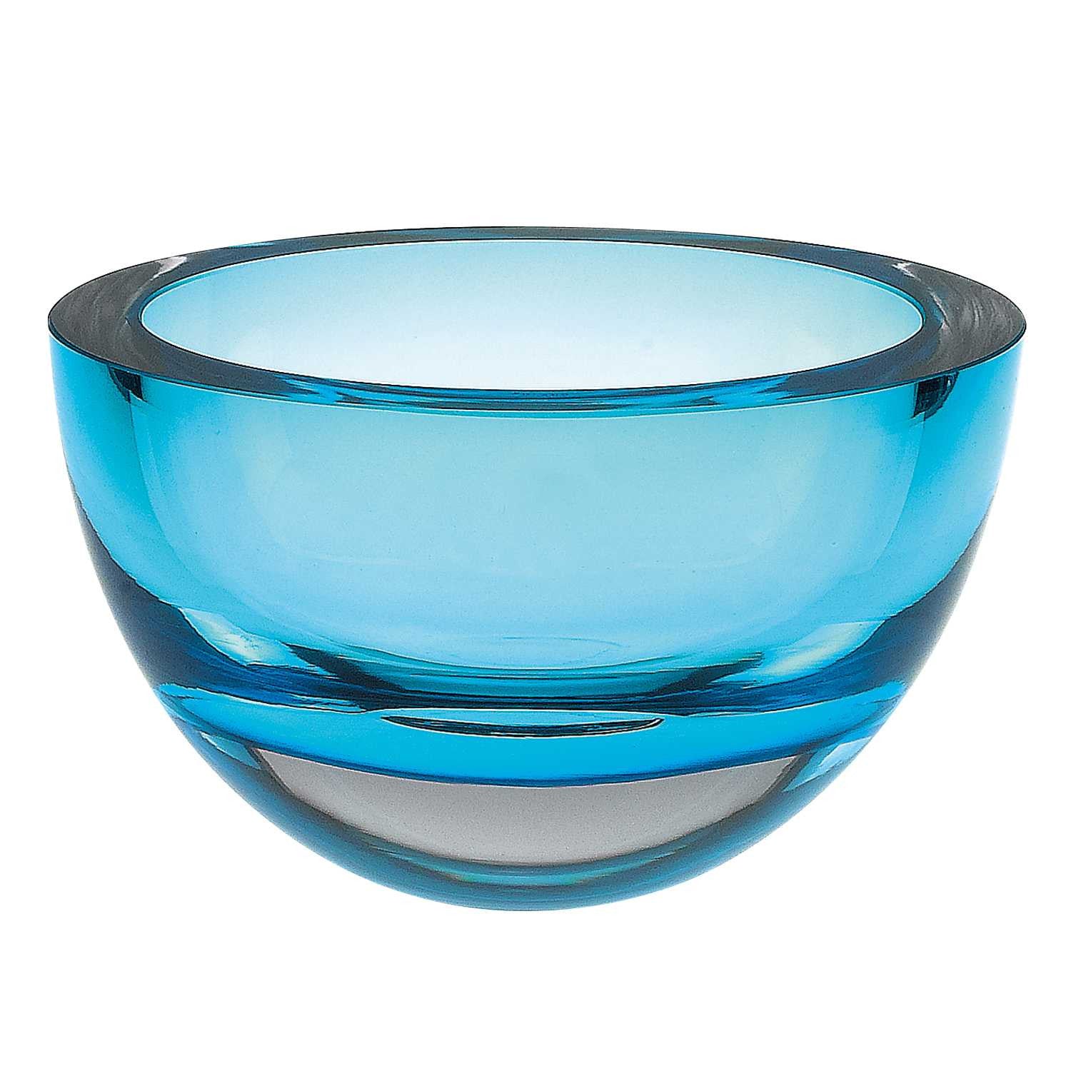 6 Mouth Blown European Made Lead Free Aqua Blue Crystal Bowl By Homeroots | Decorative Bowls | Modishstore - 2