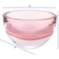 6 Mouth Blown European Made Lead Free Pink Crystal Bowl By Homeroots | Decorative Bowls | Modishstore - 4