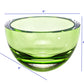 6 Mouth Blown Crystal European Made Lead Free Spring Green Bowl By Homeroots | Decorative Bowls | Modishstore - 4