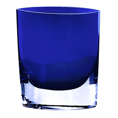 8 Mouth Blown Glass European Made Light Cobalt Vase By Homeroots