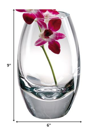 9 Mouth Blown Crystal European Made Vase By Homeroots | Vases | Modishstore - 2