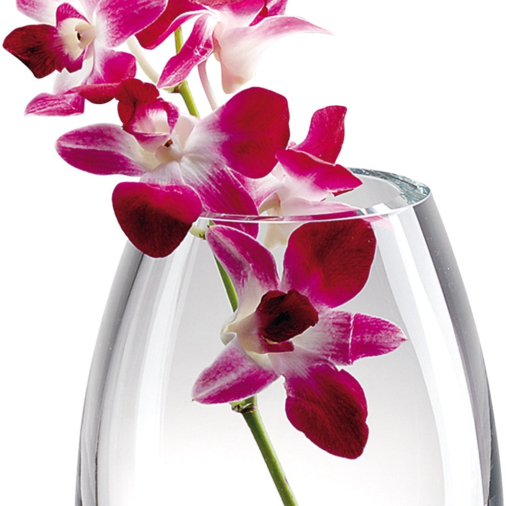 9 Mouth Blown Crystal European Made Vase By Homeroots | Vases | Modishstore - 4