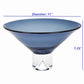 12 Mouth Blown Crystal Midnight Blue Centerpiece Bowl By Homeroots | Decorative Bowls | Modishstore - 4