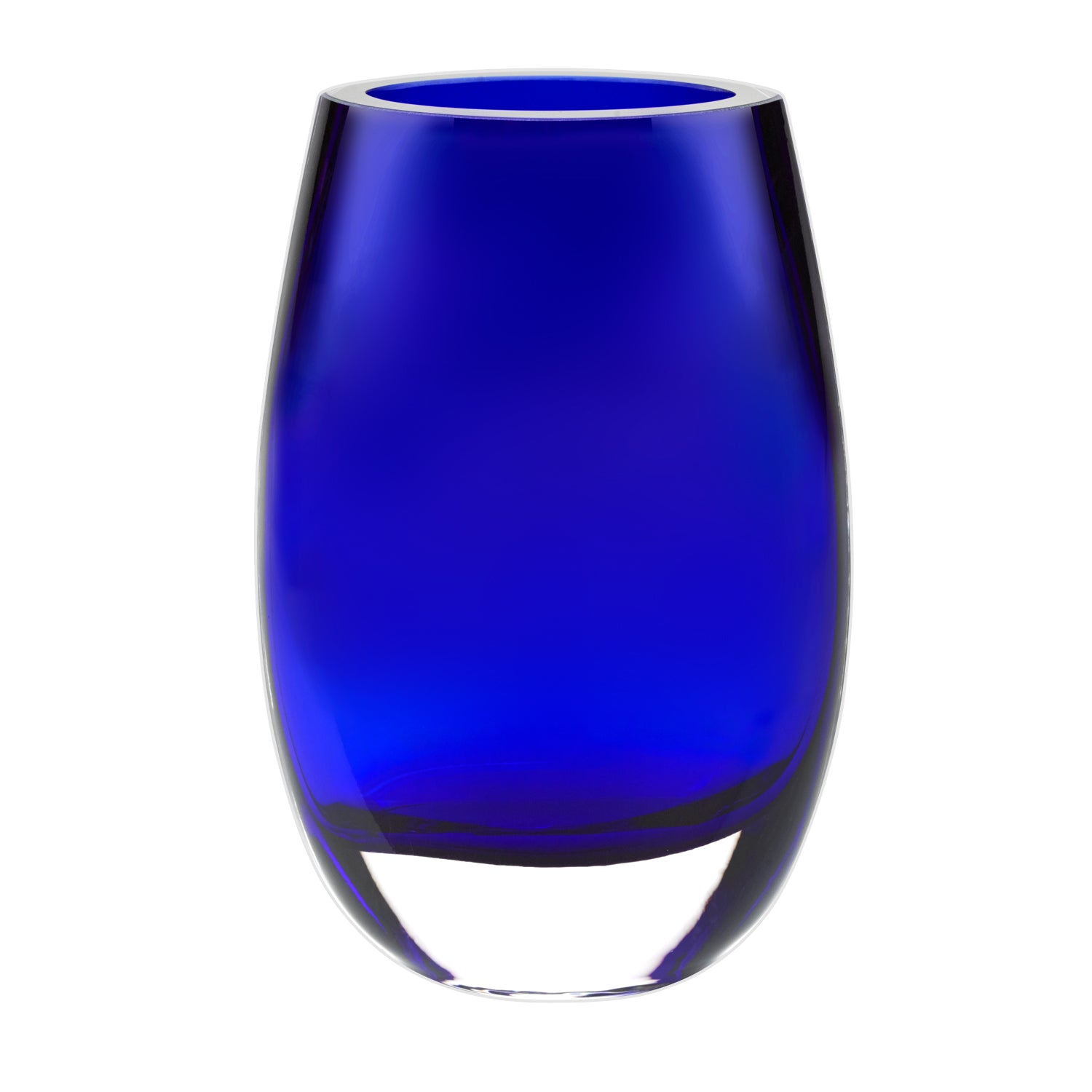 8 Mouth Blown Crystal Cobalt Blue Vase By Homeroots | Vases | Modishstore