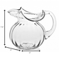 Mouth Blown Glass Pitcher 42 Oz By Homeroots | Bottles & Jugs | Modishstore - 5