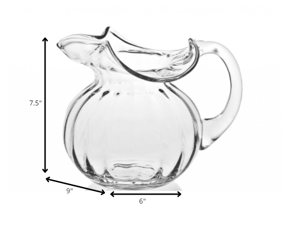 Mouth Blown Glass Pitcher 42 Oz By Homeroots | Bottles & Jugs | Modishstore - 5