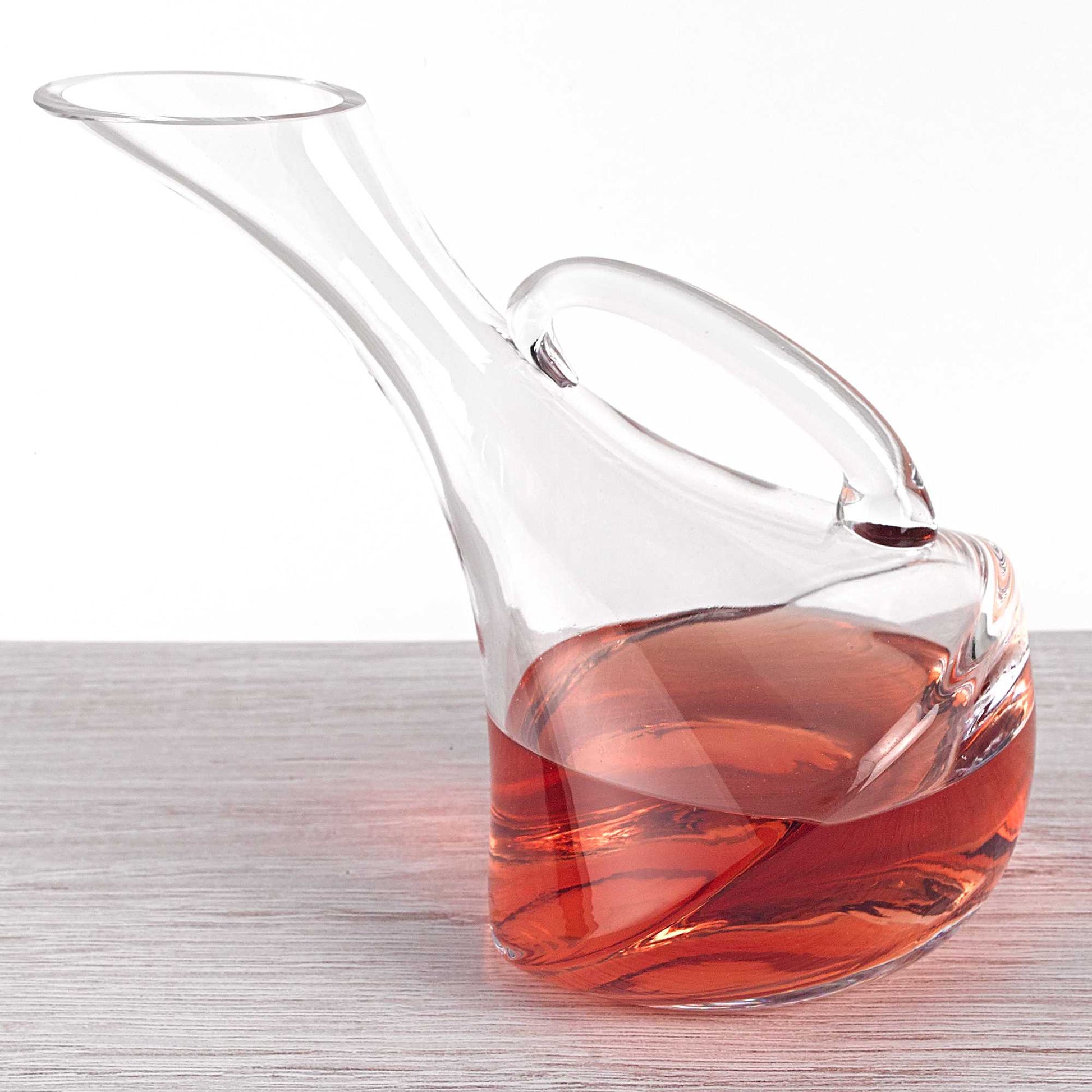 Mouth Blown Glass Wine Carafe 32 Oz By Homeroots | Drinkware | Modishstore