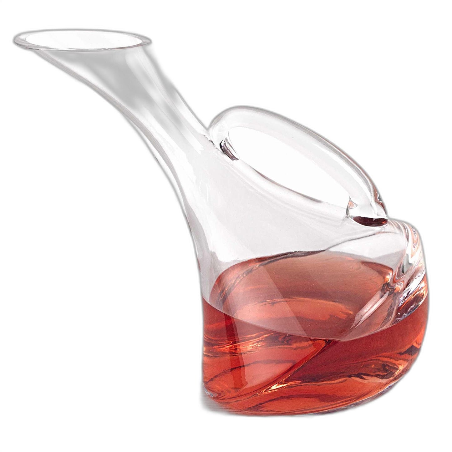 Mouth Blown Glass Wine Carafe 32 Oz By Homeroots | Drinkware | Modishstore - 2
