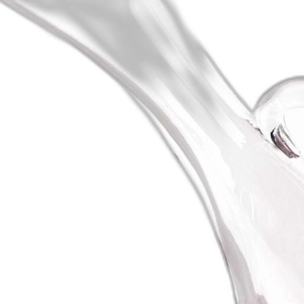 Mouth Blown Glass Wine Carafe 32 Oz By Homeroots | Drinkware | Modishstore - 5
