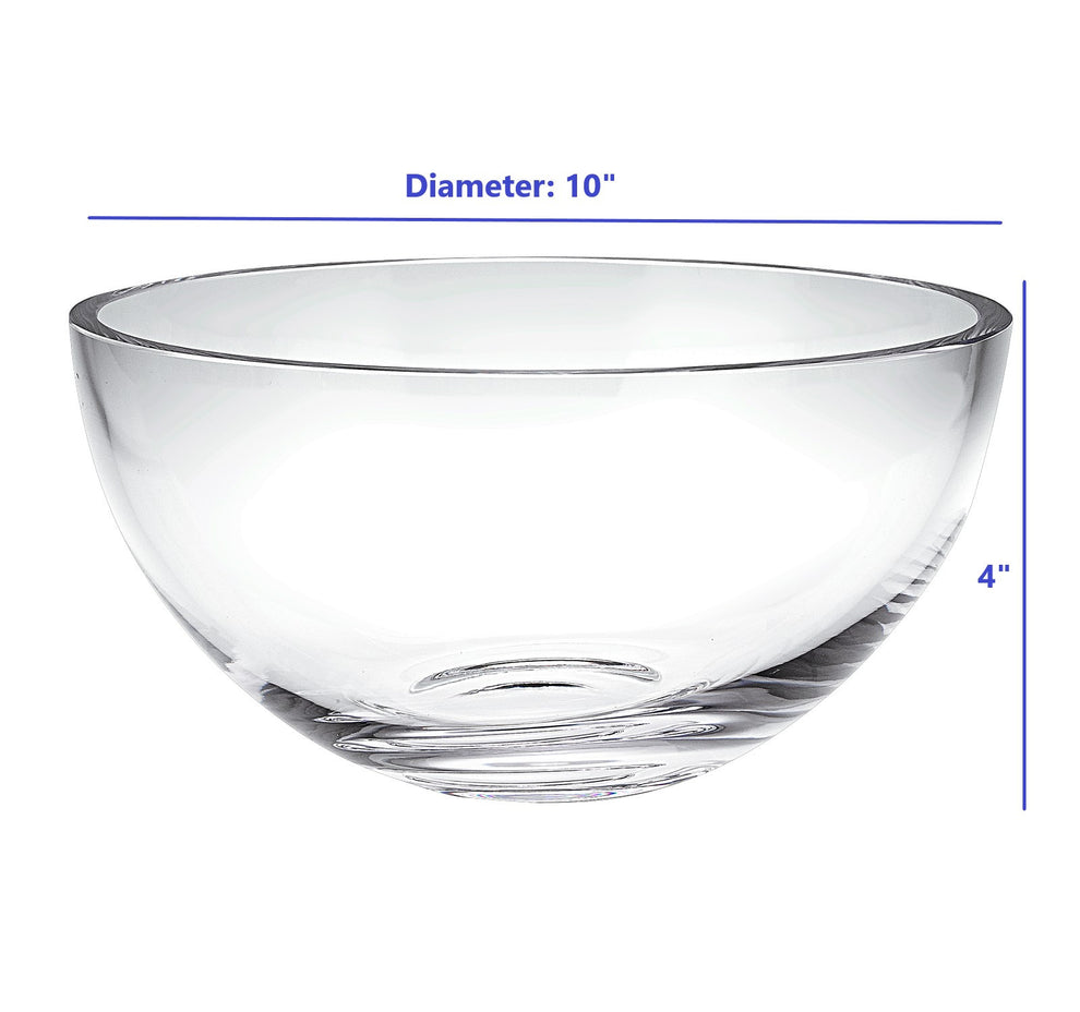 10 Mouth Blown Glass Salad Or Fruit Bowl By Homeroots | Decorative Bowls | Modishstore - 4