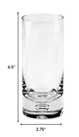 Mouth Blown Crystal Lead Free Hiball Glass 13 Oz 4 Pc Set By Homeroots | Drinkware | Modishstore - 2