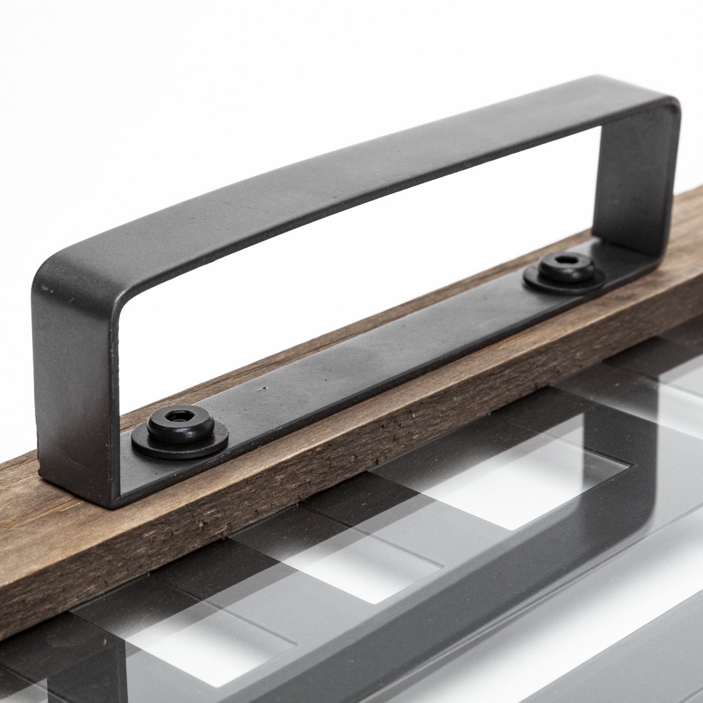 Grey Metal Glasss Top With Maze Like Pattern Tray By Homeroots | Trays | Modishstore - 4