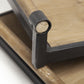 Set Of 2 Light Brown Wood With Matte Black Metal Frame And Two Handles Trays By Homeroots | Trays | Modishstore - 6