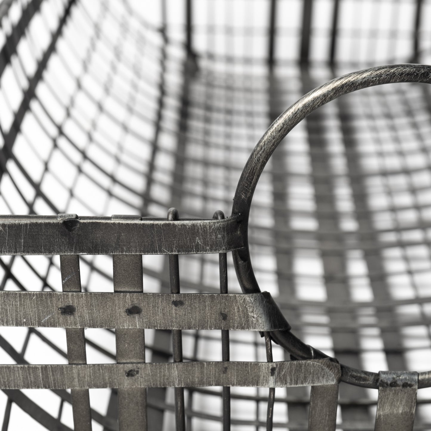 Set Of 2 Gray Metal With Circle Handle Trays By Homeroots | Trays | Modishstore - 4