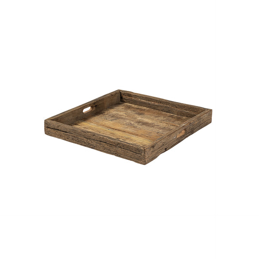 Natural Brown Reclaimed Wood Tray By Homeroots | Trays | Modishstore