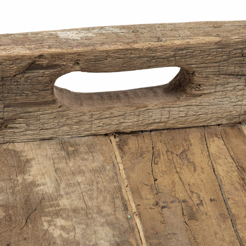 Natural Brown Reclaimed Wood Tray By Homeroots | Trays | Modishstore - 5