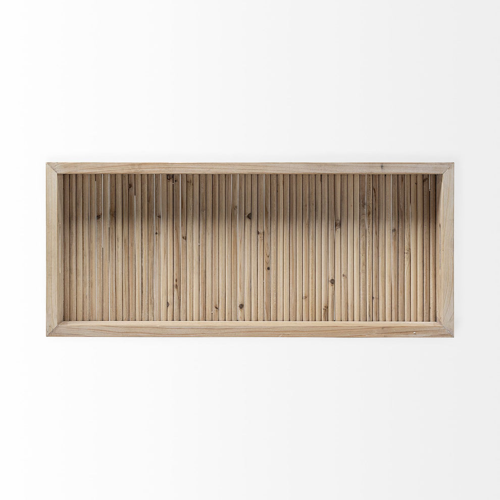 Natural Blonde Wood With Coastal Inspired Tray By Homeroots | Trays | Modishstore - 3