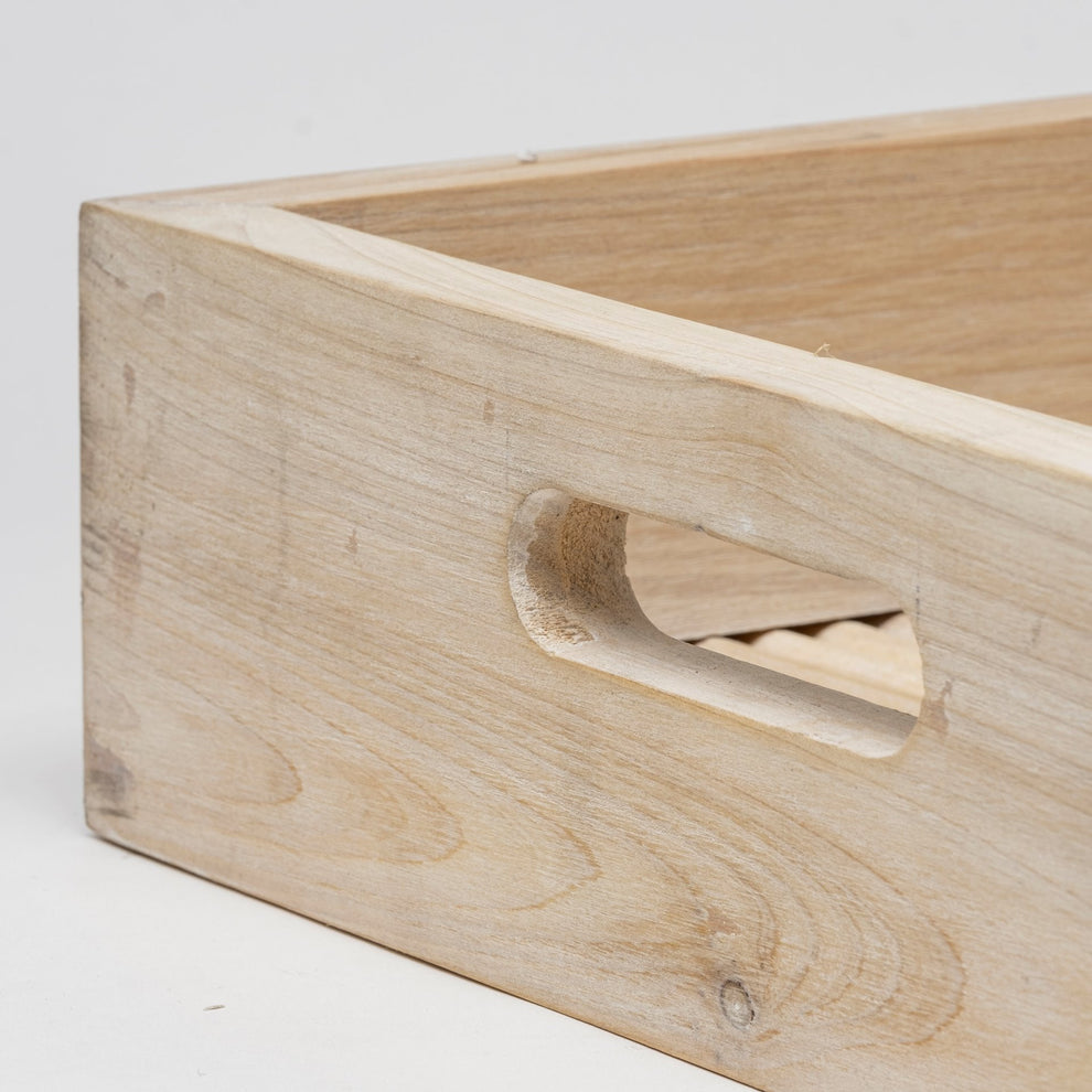 Natural Blonde Wood With Coastal Inspired Tray By Homeroots | Trays | Modishstore - 4