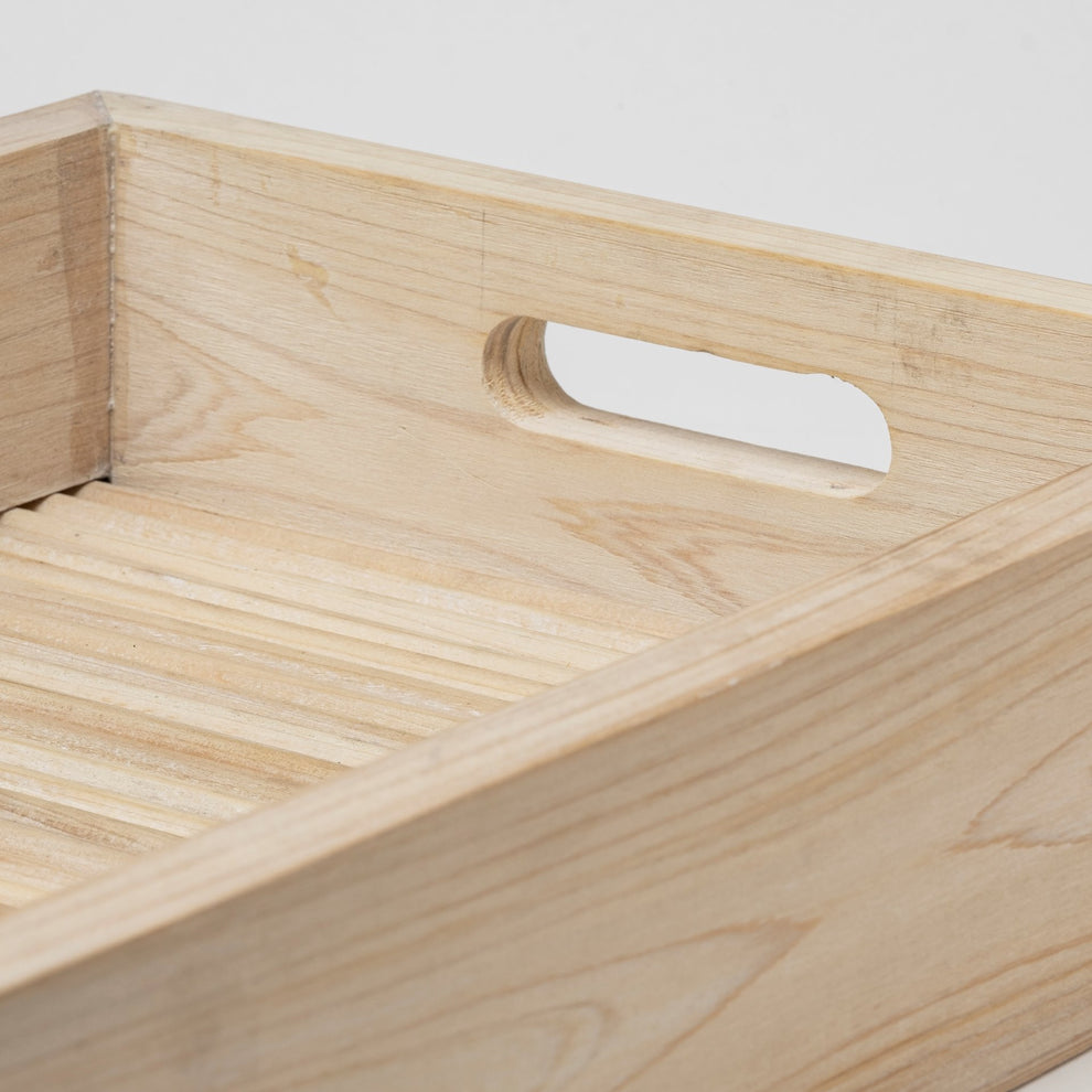 Natural Blonde Wood With Coastal Inspired Tray By Homeroots | Trays | Modishstore - 5