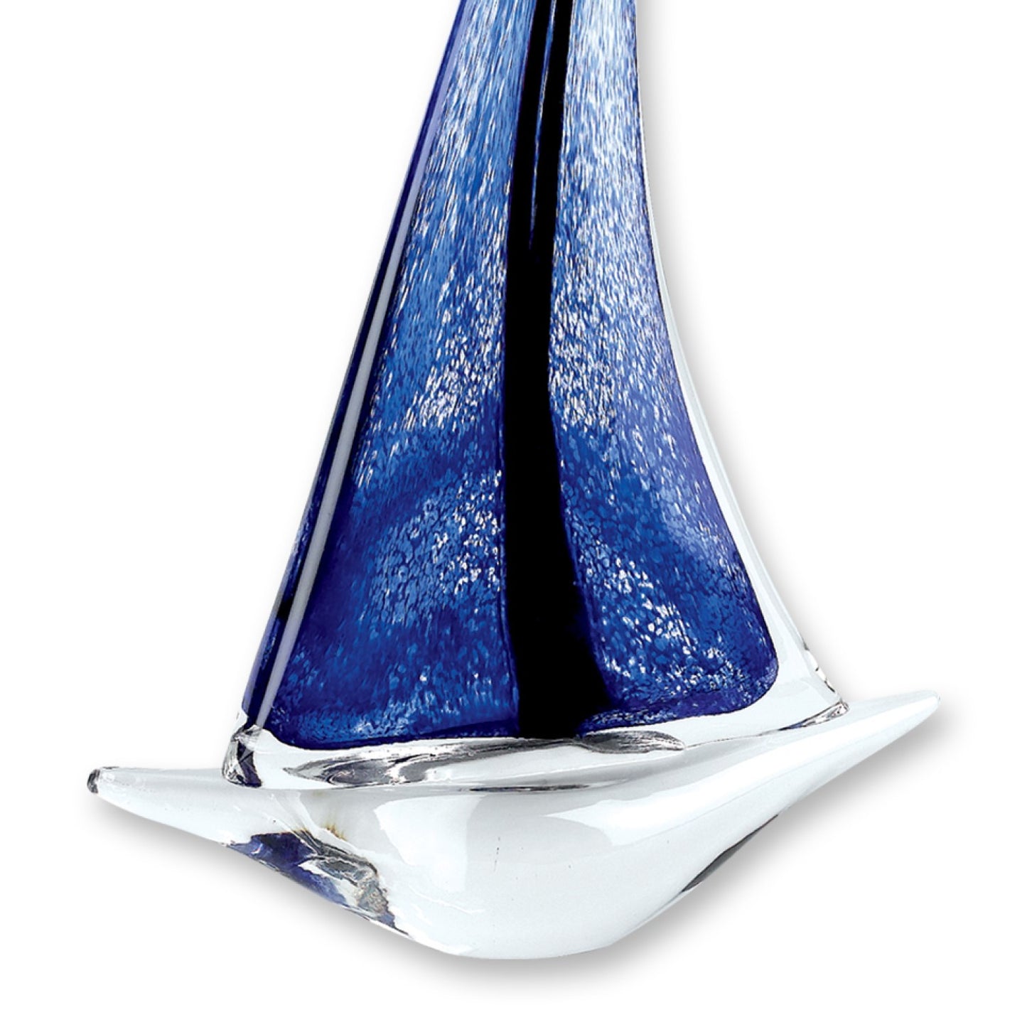 9 Blue Art Glass Sailboat By Homeroots | Sculptures | Modishstore - 2