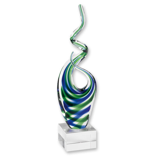 14 MultiColor Glass Art Glass Centerpiece By Homeroots | Sculptures | Modishstore