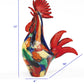 11 MultiColor Artistic Glass Rooster By Homeroots | Sculptures | Modishstore - 4