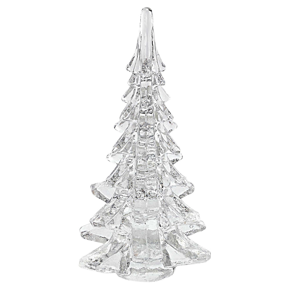 12" Mouth Blown Clear Glass Christmas Tree Sculpture By Homeroots | Sculptures | Modishstore - 3