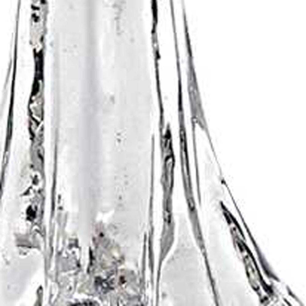 12" Mouth Blown Clear Glass Christmas Tree Sculpture By Homeroots | Sculptures | Modishstore - 5