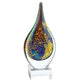 11 MultiColor Art Glass Teardrop on Crystal Base By Homeroots | Sculptures | Modishstore