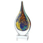 11 MultiColor Art Glass Teardrop on Crystal Base By Homeroots | Sculptures | Modishstore - 3