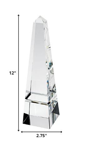 12 Hand Crafted Crystal Obelisk By Homeroots | Sculptures | Modishstore - 2