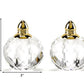 Handcrafted Optical Crystal And Gold Rounded Salt And Pepper Shakers By Homeroots | Dinnerware | Modishstore - 2