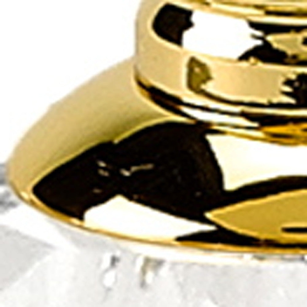 Handcrafted Optical Crystal And Gold Rounded Salt And Pepper Shakers By Homeroots | Dinnerware | Modishstore - 4