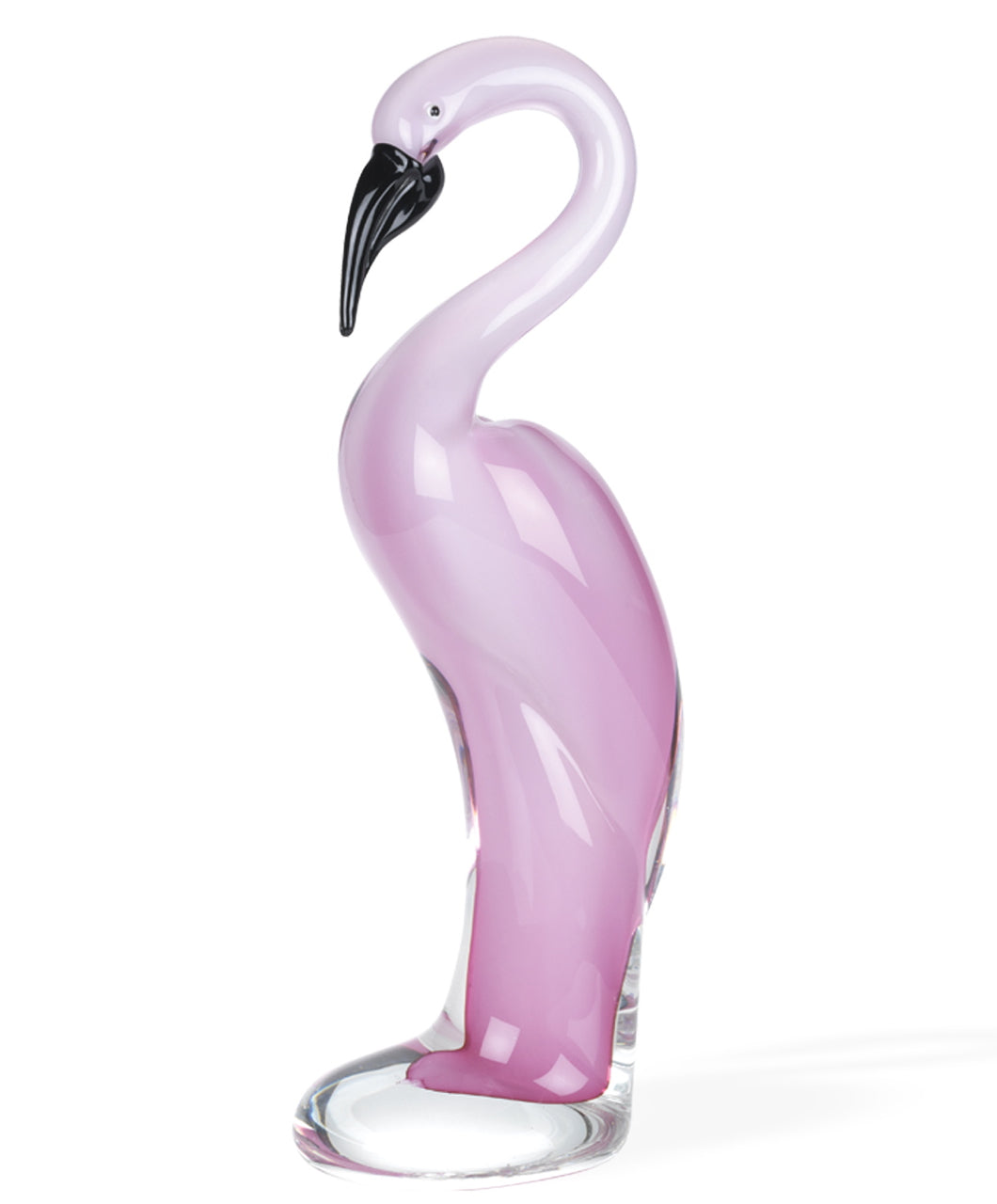13 Mouth Blown Pink Flamingo Art Glass By Homeroots | Sculptures | Modishstore