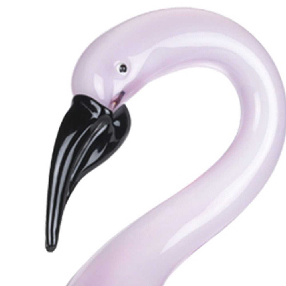 13 Mouth Blown Pink Flamingo Art Glass By Homeroots | Sculptures | Modishstore - 4